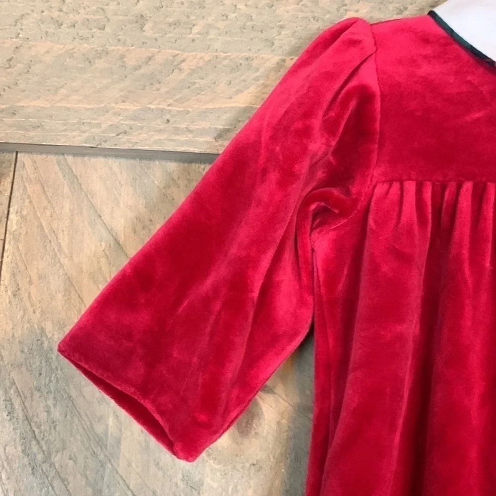 Ralph Lauren red velvet one piece outfit Size 6 Months New with tag